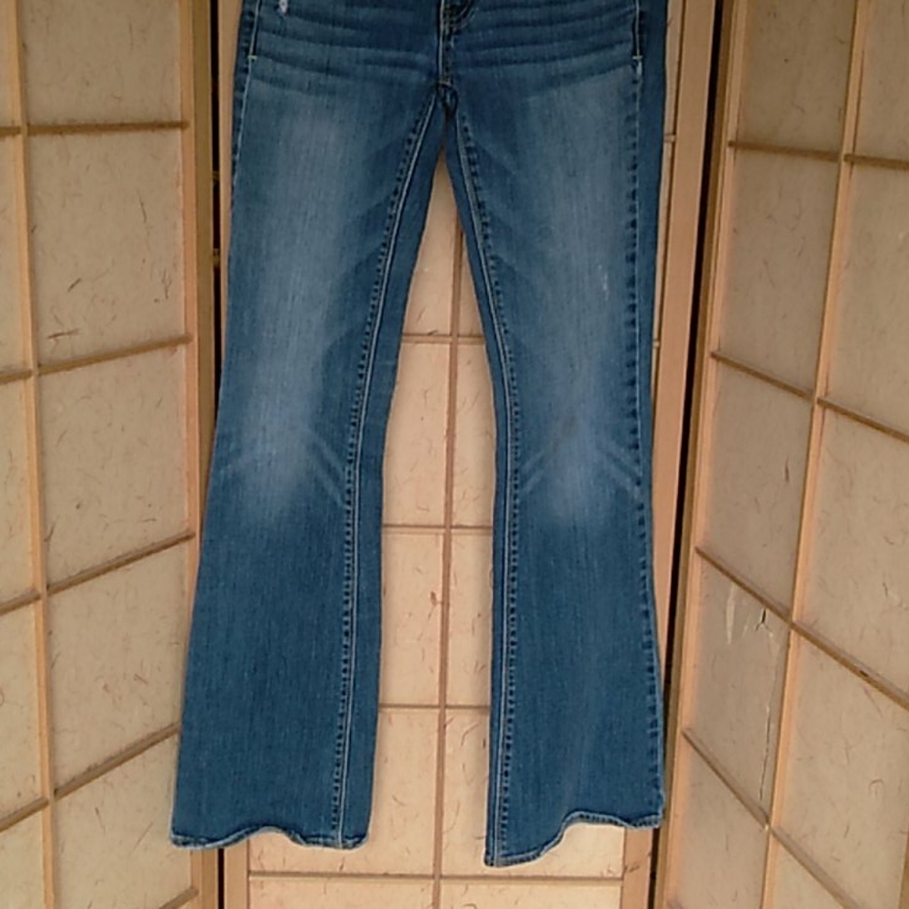 American Eagle blue denim jeans sz 0 - Picture 2 of 11